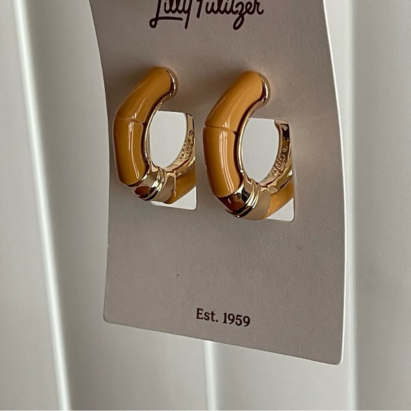 Lilly Pulitzer Oyster Bay Hoop Earrings - Picture 3 of 8